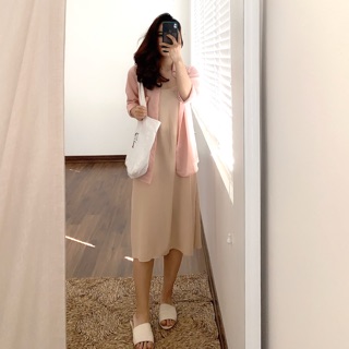 💓 Set váy 2 dây kèm sơmi voan ⚡️