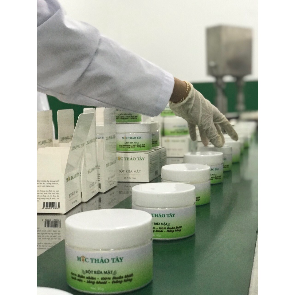 Mộc Thảo Tây BỘT RỬA MẶT thảo dược SẠCH NHỜN TRẮNG DA, hỗ trợ tái tạo, sáng bừng sức sống cho mọi loại da handmade