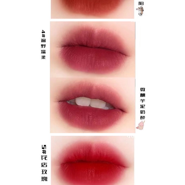 [Hàng mới về] Set 5 Son Môi Von Gee Màu Sắc Nhung Mịn Bền Màu Lâu Trôi
