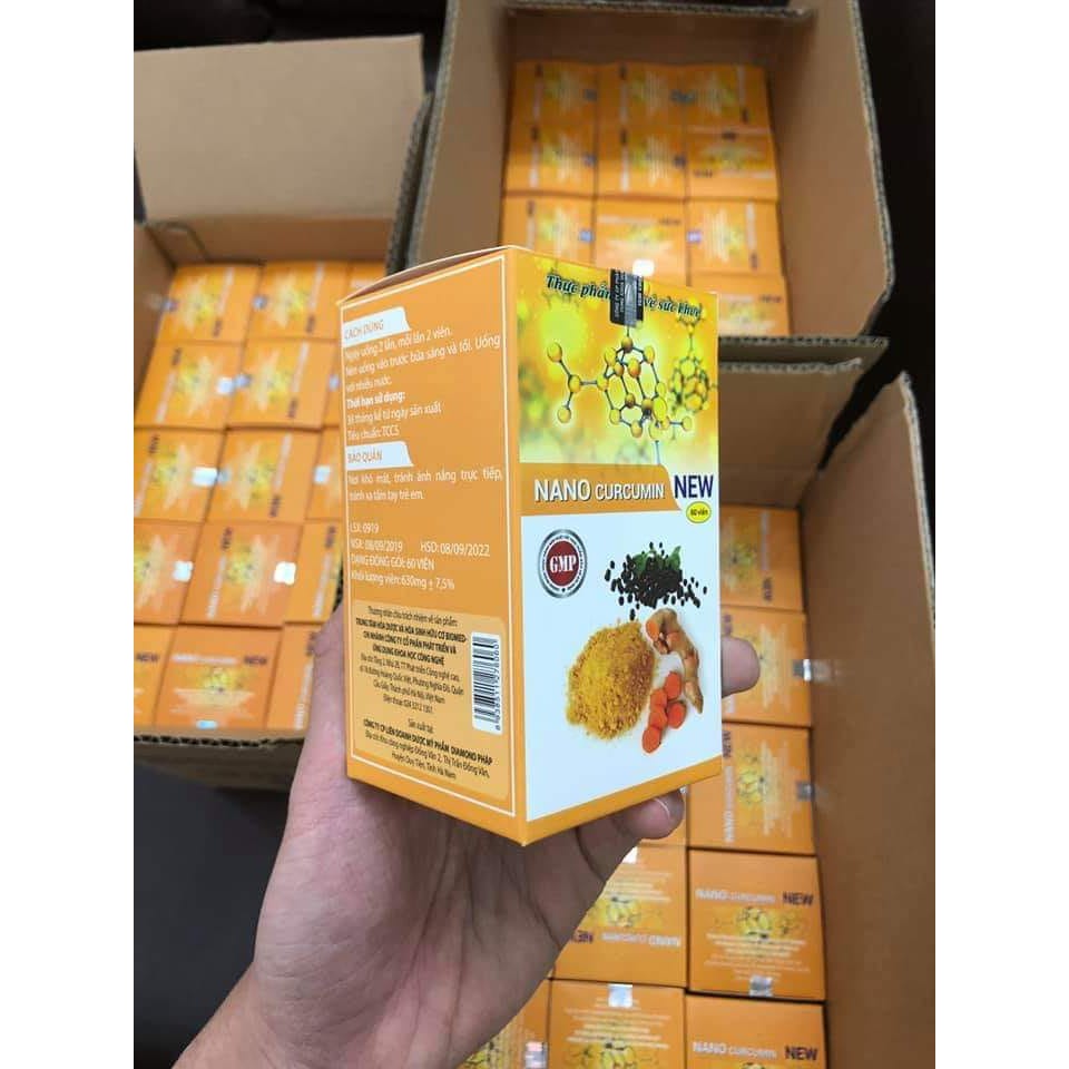 Viên nghệ Nano curcumin new -Lọ 60 viên  - Viện hàn lâm khoa học công nghệ Việt Nam