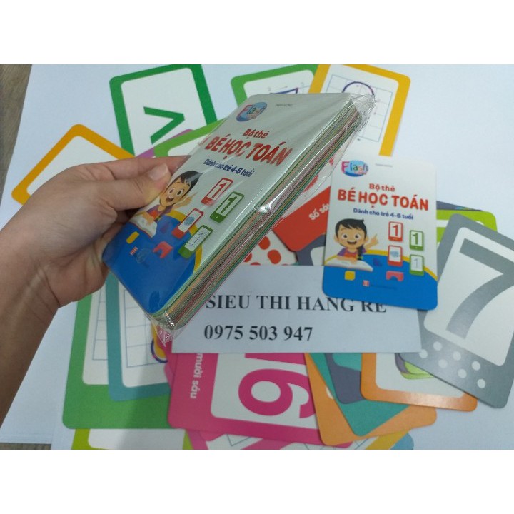Bộ 42 thẻ - Bé học toán/ thẻ học toán cho bé