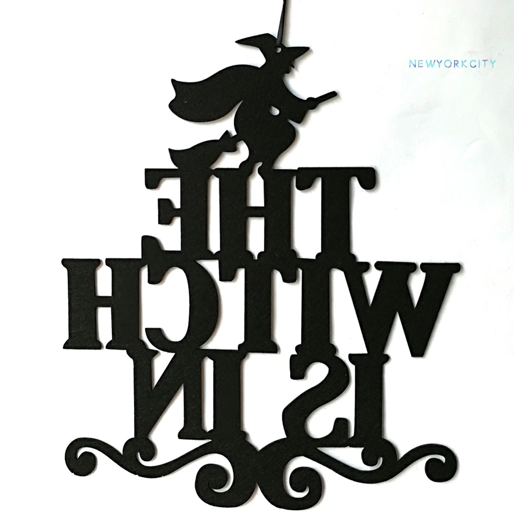 Biển Hiệu Treo Tường Trang Trí In Chữ Witch Is In Halloween