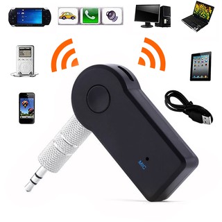 Thiết bị kết nối Bluetooth cổng âm thanh 3.5mm hỗ trợ kết nối không dây các thiết bị khác với ô tô
