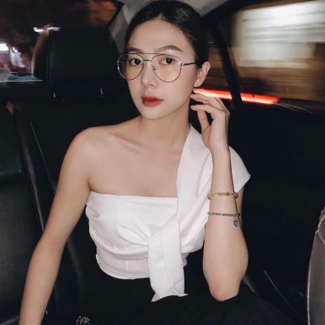 Áo crop lệch vai (áo crop so hot kèm ảnh thật)