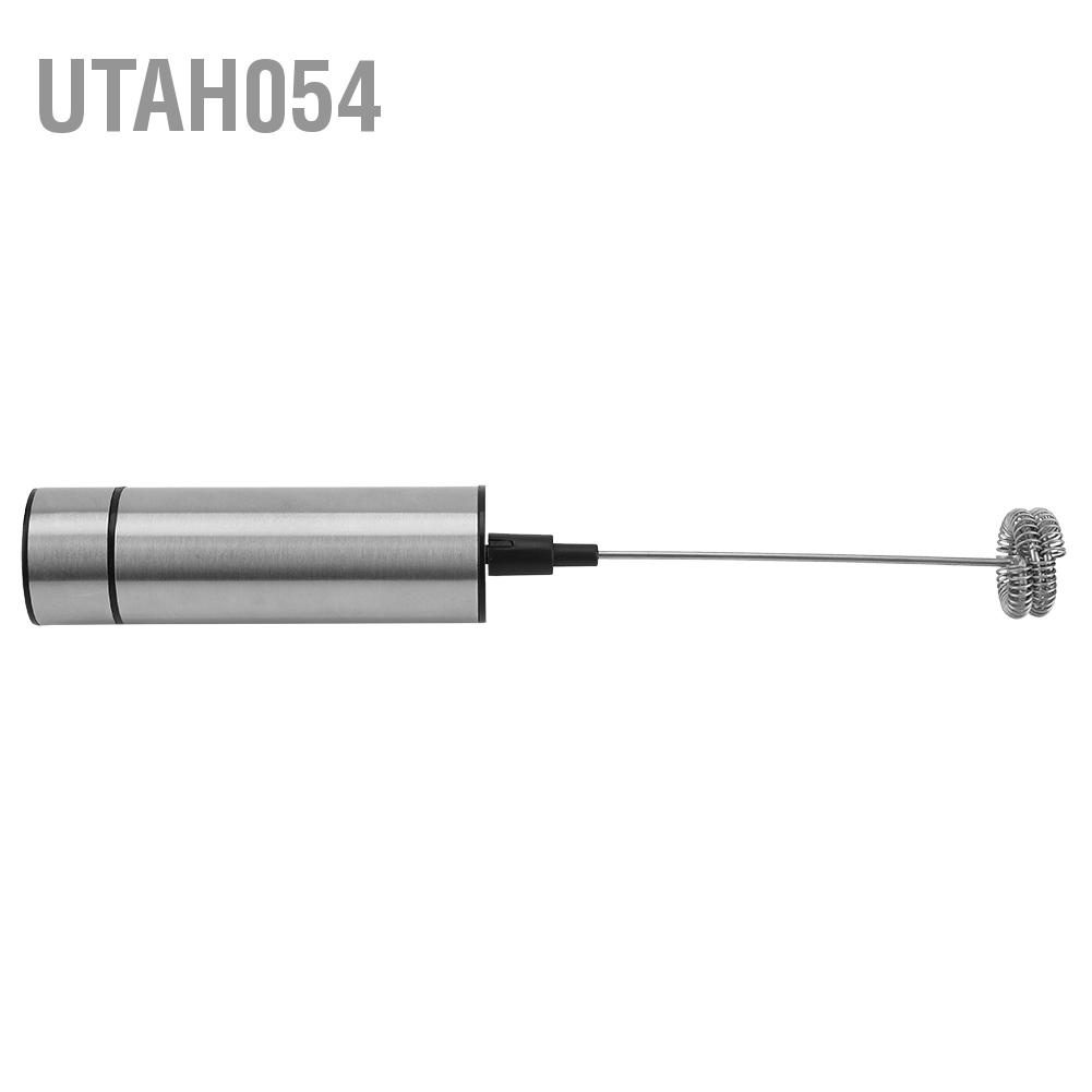 Utah054 Handheld Electric Milk Frother Coffee Foam Maker with Single/Double Head Stainless Steel Whisks