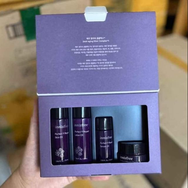 Set dưỡng mini Innisfree perfect 9 Fepair special kit 4 Items