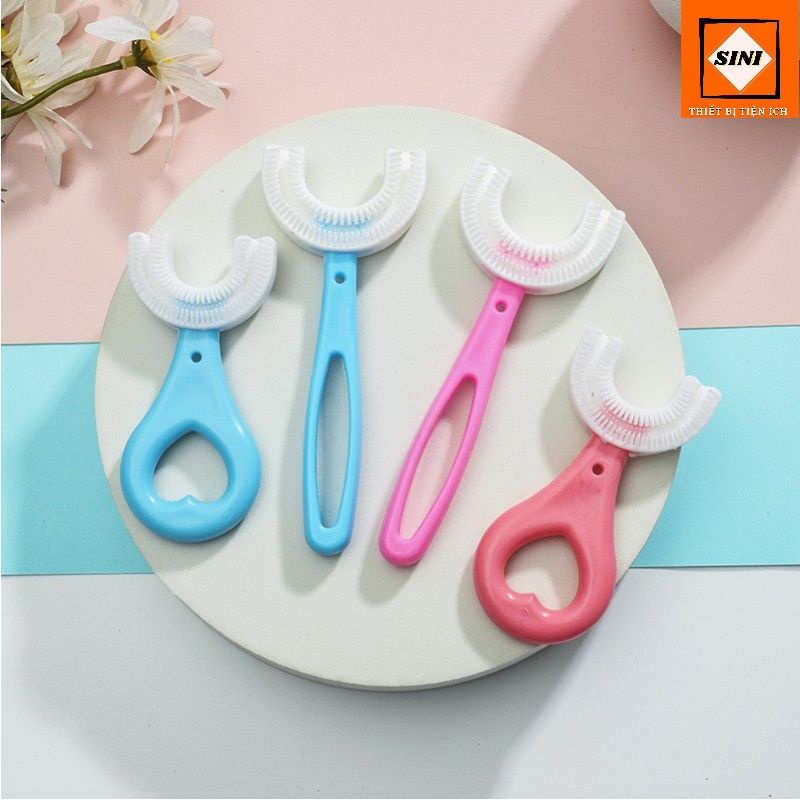 Bàn chải đánh răng chữ U chất liệu Silicon siêu mềm cho bé