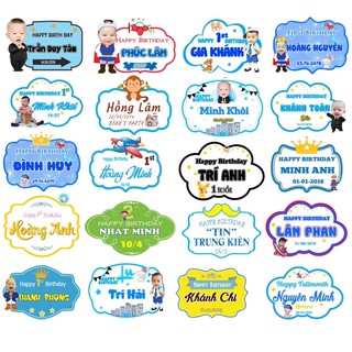 In Bảng tên  kèm chibi cho bé