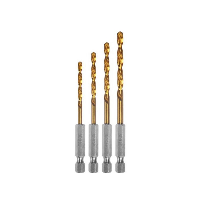 1.5-3mm Bộ 4 mũi khoan kim loại HSS INGCO AKD1402