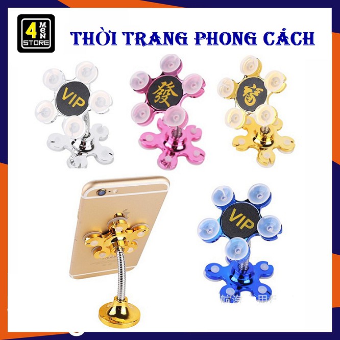 ⚡ Sale Sập Sàn ⚡ Giá Đỡ Điện Thoại Hình Hoa Mai Xoay 360° Hút Chân Không 2 Mặt - Vô Cùng Tiện Lợi