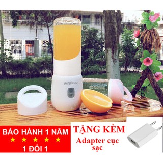 Máy xay sinh tố cầm tay mini 2 cối thủy tinh