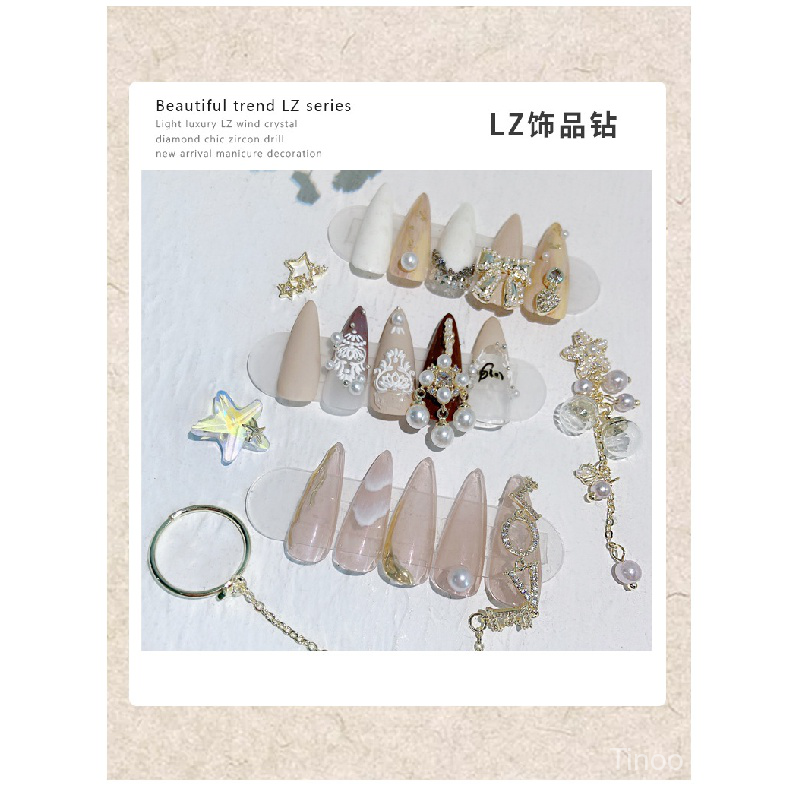 Phụ Kiện Kim Cương Giả Trang Trí Móng Tay Sang Trọng