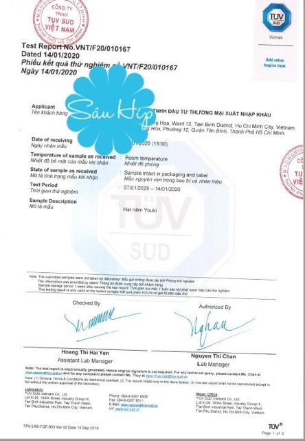 HẠT NÊM YOUKI - NHẬT BẢN 520 Gg