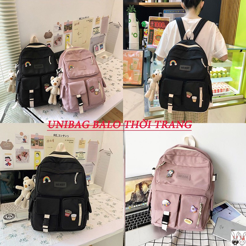 Balo thời trang UNIBAG. nữ cao cấp đi học, đi chơi,du lịch,bền đẹp,dễ thương chống nước UNIBAG BL614