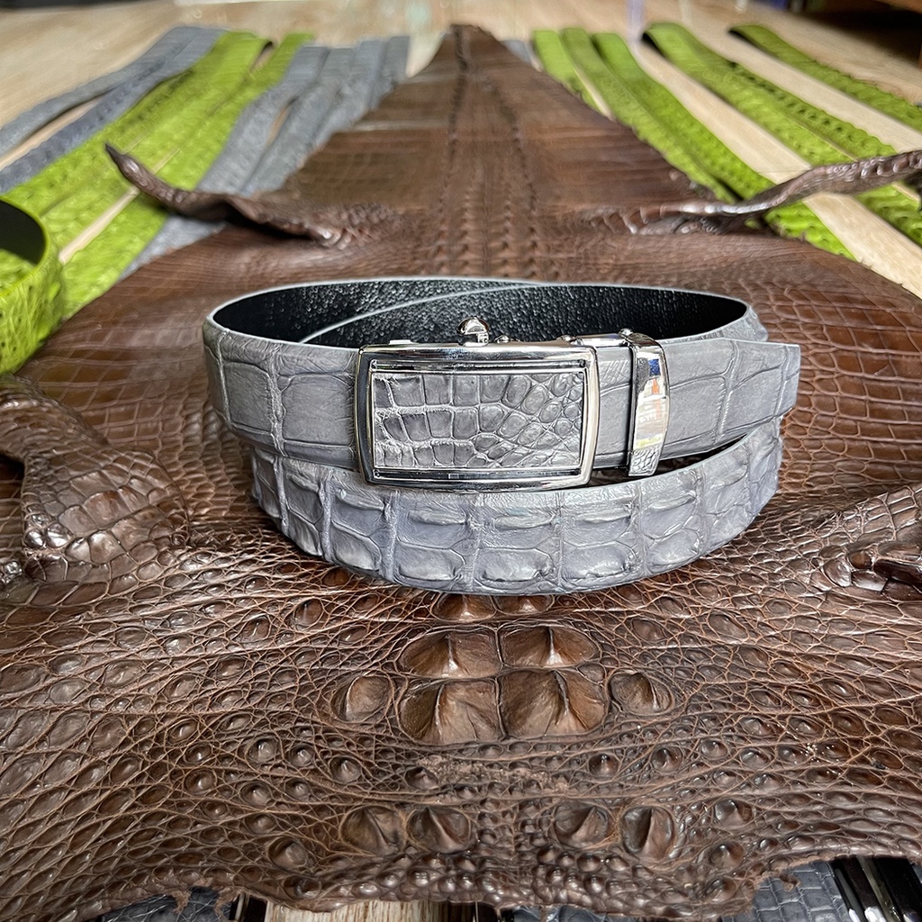 Thắt Lưng Da Cá Sấu Thật 100%, Loại Da Gai Liền Nguyên Con STM348 Size Rộng 3.4cm Và 3.8cm Đủ Màu Sắc Bảo Hành 2 Năm