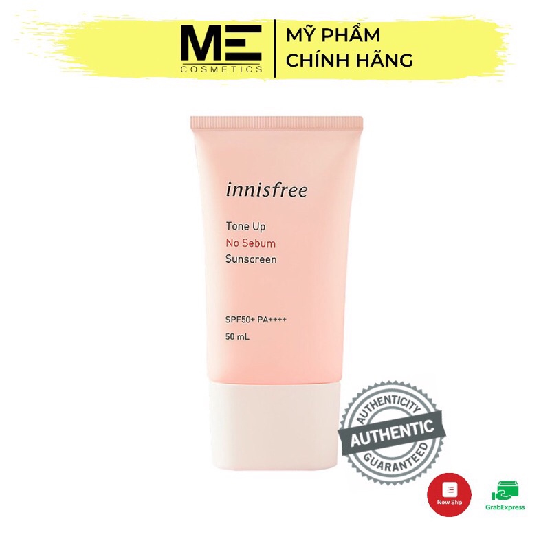 Kem Chống Nắng Nâng Tone&amp; Kiềm Dầu Innisfree Tone Up No Sebum Sunscreen SPF 50+ PA ++++