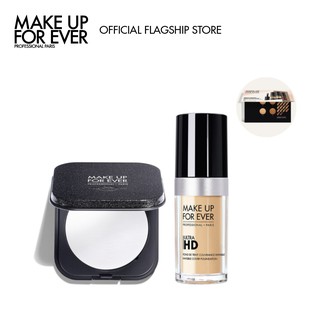 Make Up For Ever - Combo Kem Nền Ultra Hd Foundation 30Ml + Phấn phủ Holiday Ultra HD Loose Powder 8.5g (Limited Edition