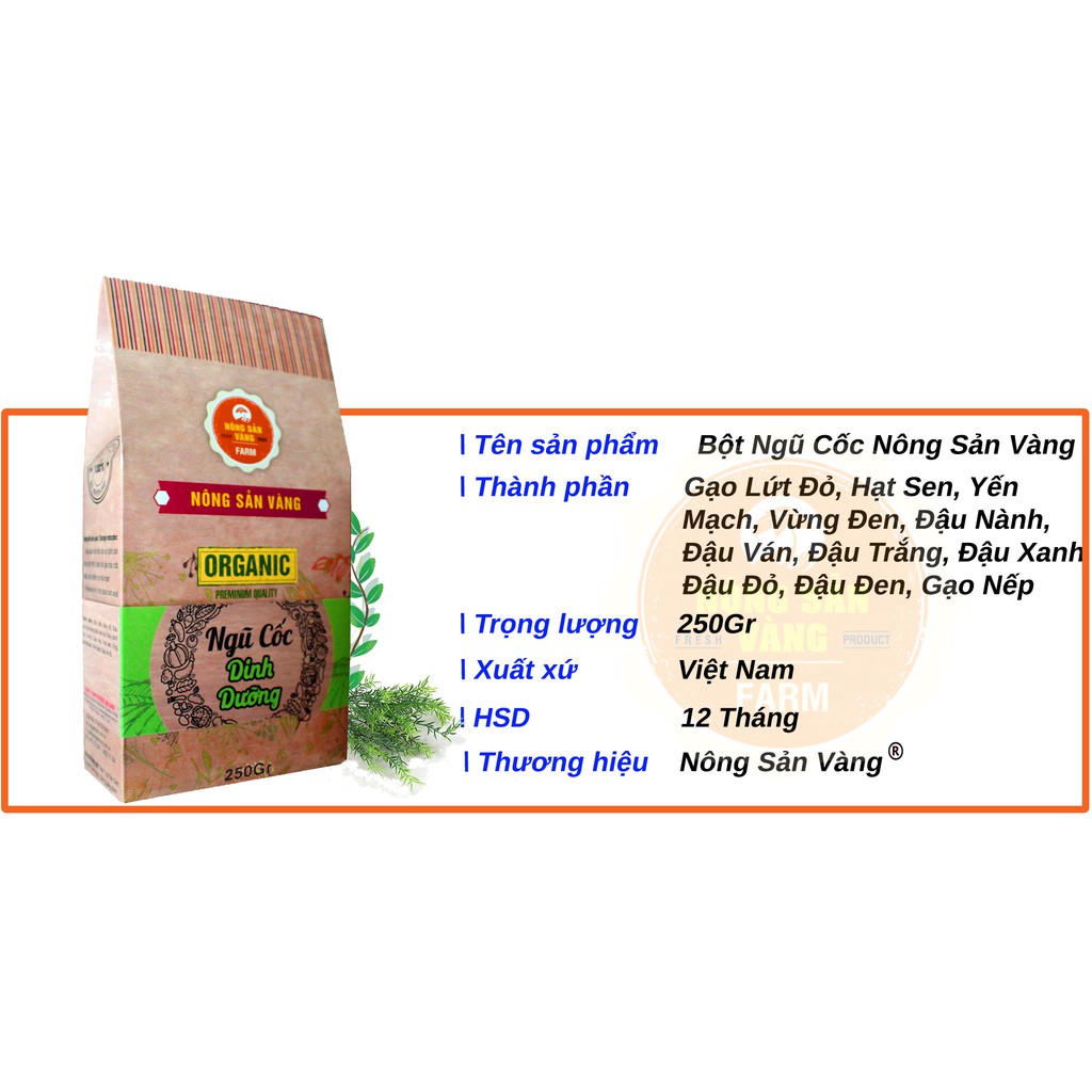Bột Ngũ Cốc 250gr (HandMade) - Nông Sản Vàng