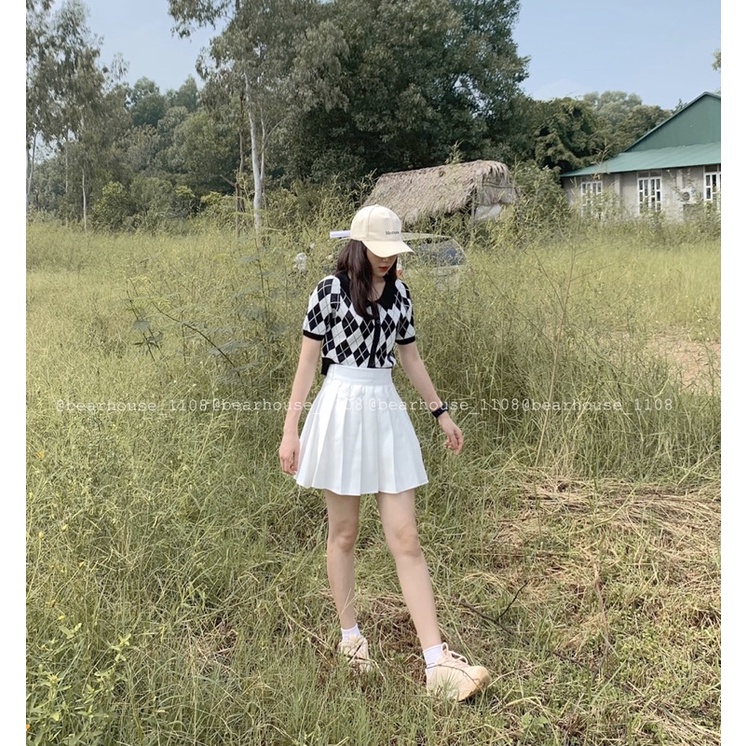 🌱 ÁO POLO LEN TRÁM TRẮNG ĐEN | BigBuy360 - bigbuy360.vn