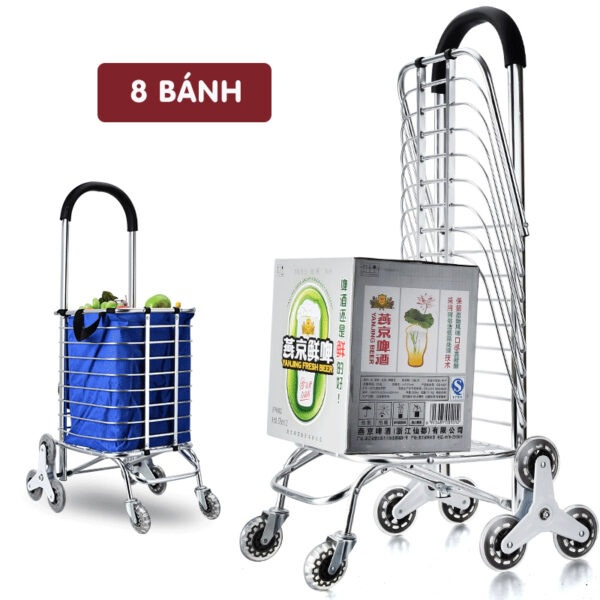 Xe Kéo Đi Chợ, Leo Cầu Thang Gấp Gọn Đa Năng KINGCAR04