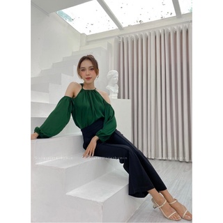 SISTERSISTER - Áo trễ vai lụa Hari top