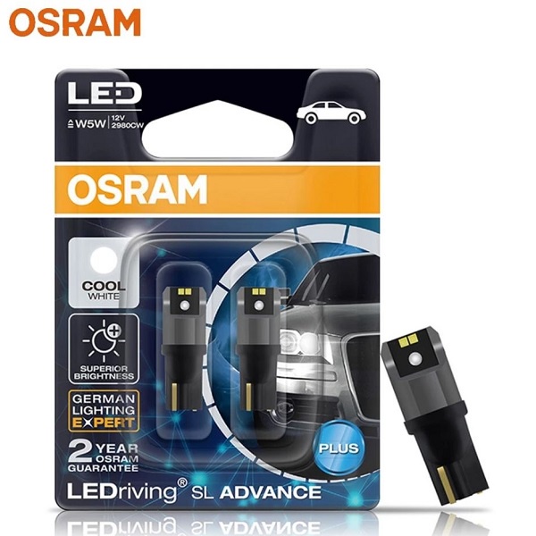 [LEDT2 ISOP] [Bảo hành 5 năm] Đèn Led Osram chân T10 [Số lượng: 1 Cặp]