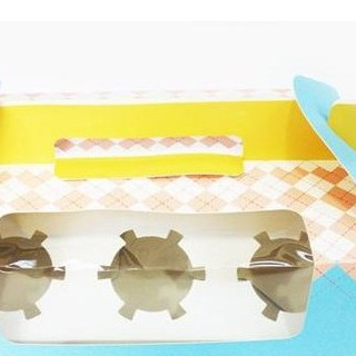 HỘP CUPCAKE PASTEL KÈM KHAY (6 Ô)