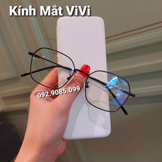 Gọng kính cận kim loại mảnh nam nữ V2328 - kính thời trang 0 độ hàn quốc + nhận cắt cận viễn loạn