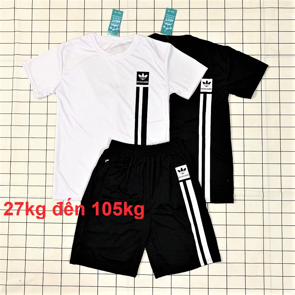 Bộ Thể Thao Nam Mùa Hè bigsize mặc ở nhà mẫu 4 vạch và nhiều mẫu đẹp chất thun co giãn thoải mái