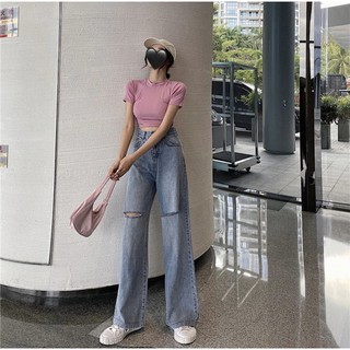 Quần jeans ống rộng