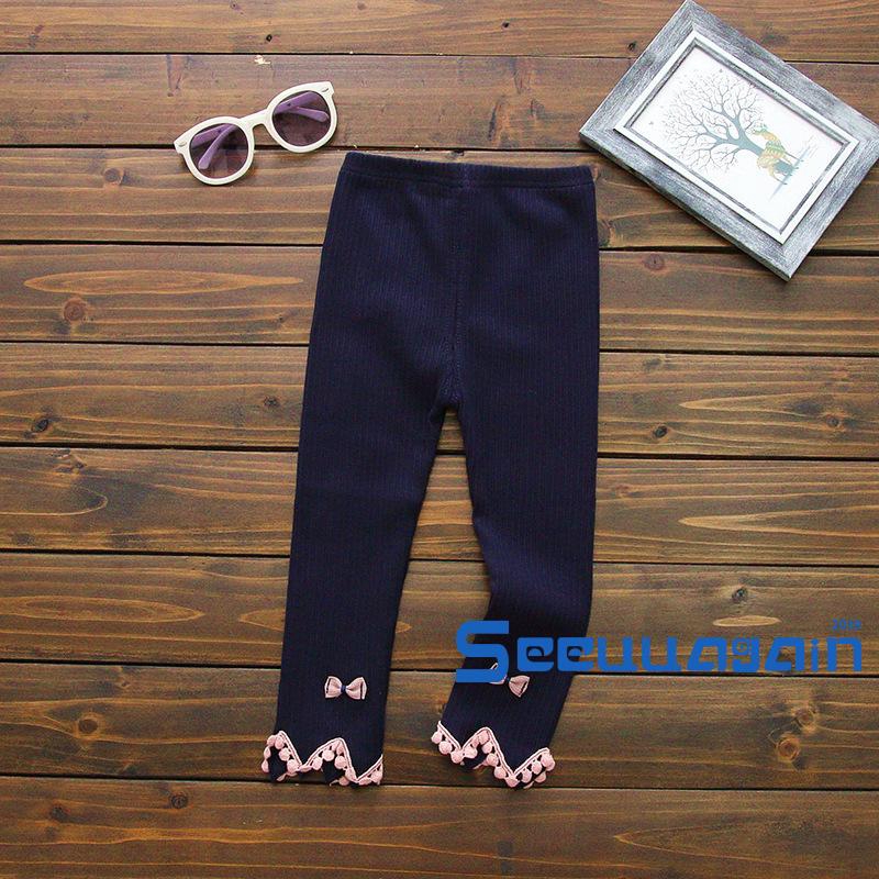 Quần Legging Màu Trơn Cho Bé Gái