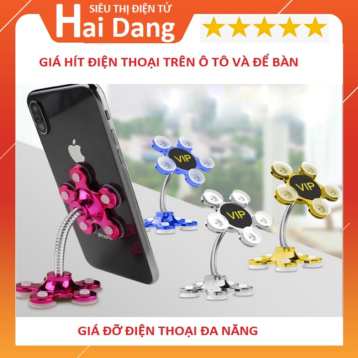 Giá Kẹp Điện Thoại Trên Ô TÔ, Giá Đỡ Điện Thoại Để Bàn Mini - Mẫu Mới Siêu Bền