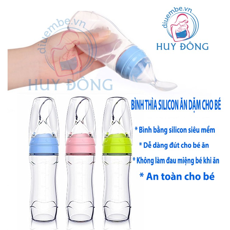 BÌNH THÌA SILICON SIQI BABY ĂN DẶM CHO BÉ