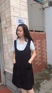 Váy bầu công sở may liền