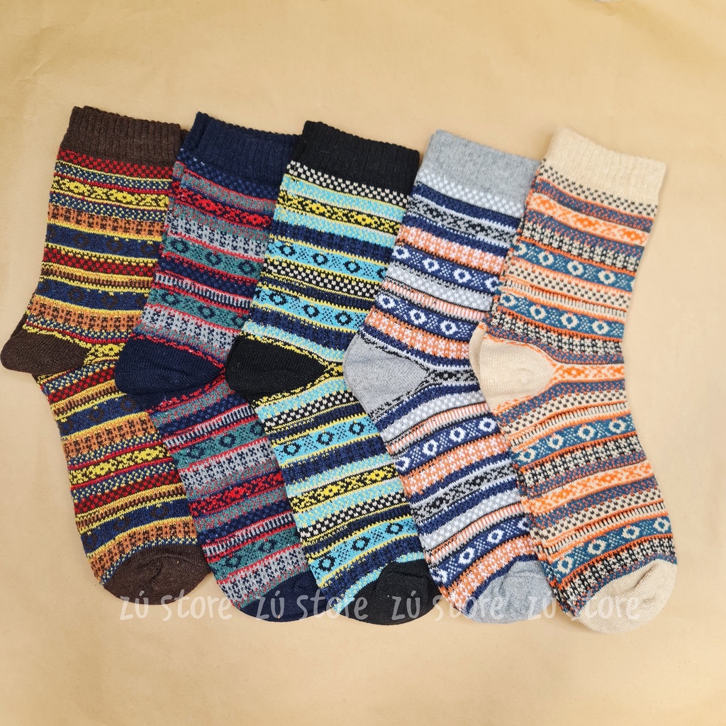 tất thổ cẩm vintage cổ cao