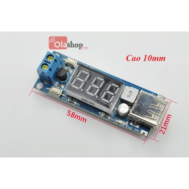 Mạch hạ áp buck Module sạc điện thoại 5V2A