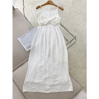 Váy 2s linen xoắn ngực
