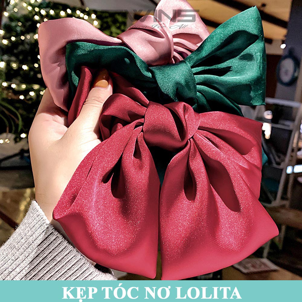 Kẹp tóc nơ Lolita SK106 sang trọng, dễ thương, xinh đẹp phong cách tiểu thư Hàn Quốc làm phụ kiện tóc cho nữ