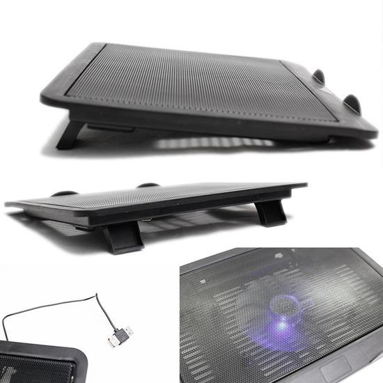 Đế Tản Nhiệt Laptop Cooler N19 1FAN dùng cho laptop 12 đến 15inch - Có ĐÈN LED, Full Box - Hàng xịn