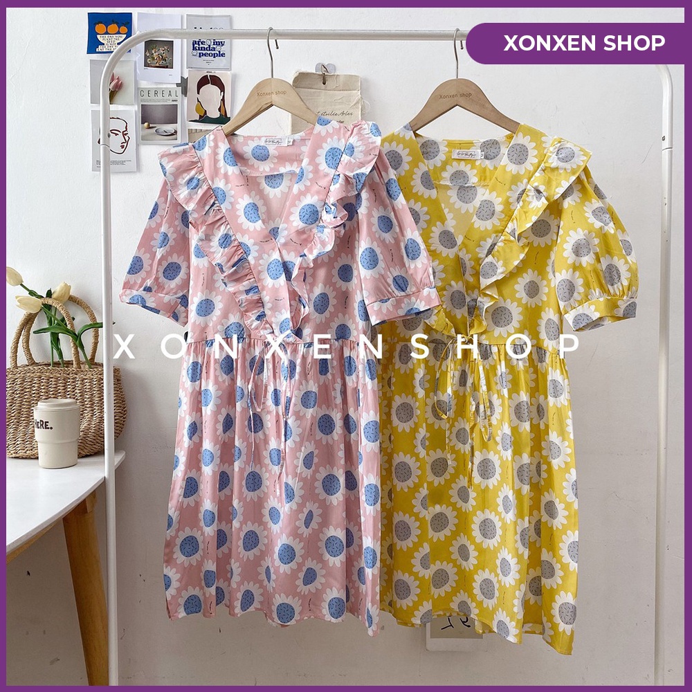 Áo đầm hoa babydoll cổ bèo dễ thương size S,M XONXEN TAM KỲ 269 HÙNG VƯƠNG MÃ 15