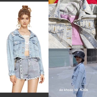 Áo khoác bò jean cotton hãng shein