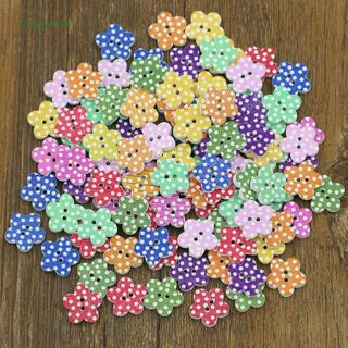 8 nút gỗ bông hoa chấm bi 2cm