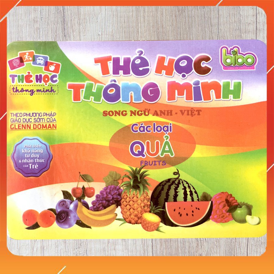 THẺ HỌC CÁC LOẠI QUẢ- FLASH CARD SONG NGỮ