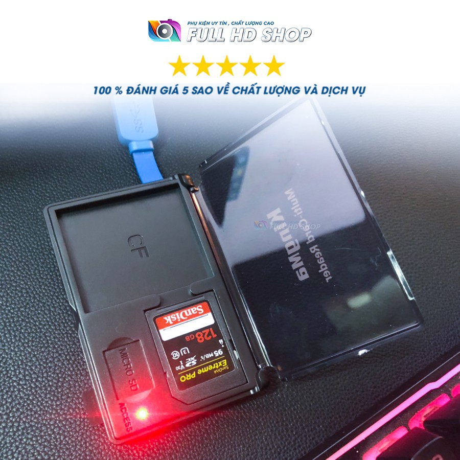 Đầu Đọc Thẻ Nhớ 3.0 - Đọc thẻ nhớ SD / Micro SD / CF - Chính hãng Kingma - Tích hợp hộp đựng thẻ nhớ - Full HD Shop | WebRaoVat - webraovat.net.vn