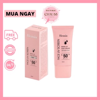 [ CHÍNH HÃNG ] Kem chống nắng dưỡng trắng , chống lão hoá & kiềm dầu HEMIA