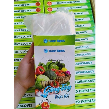 Hộp 100 Găng Tay Nilong Dùng 1 Lần Tiện Lợi