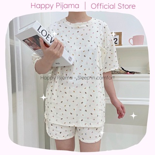 Bộ mặc nhà nữ cotton cộc tay hàn quốc nhiều màu dễ thương