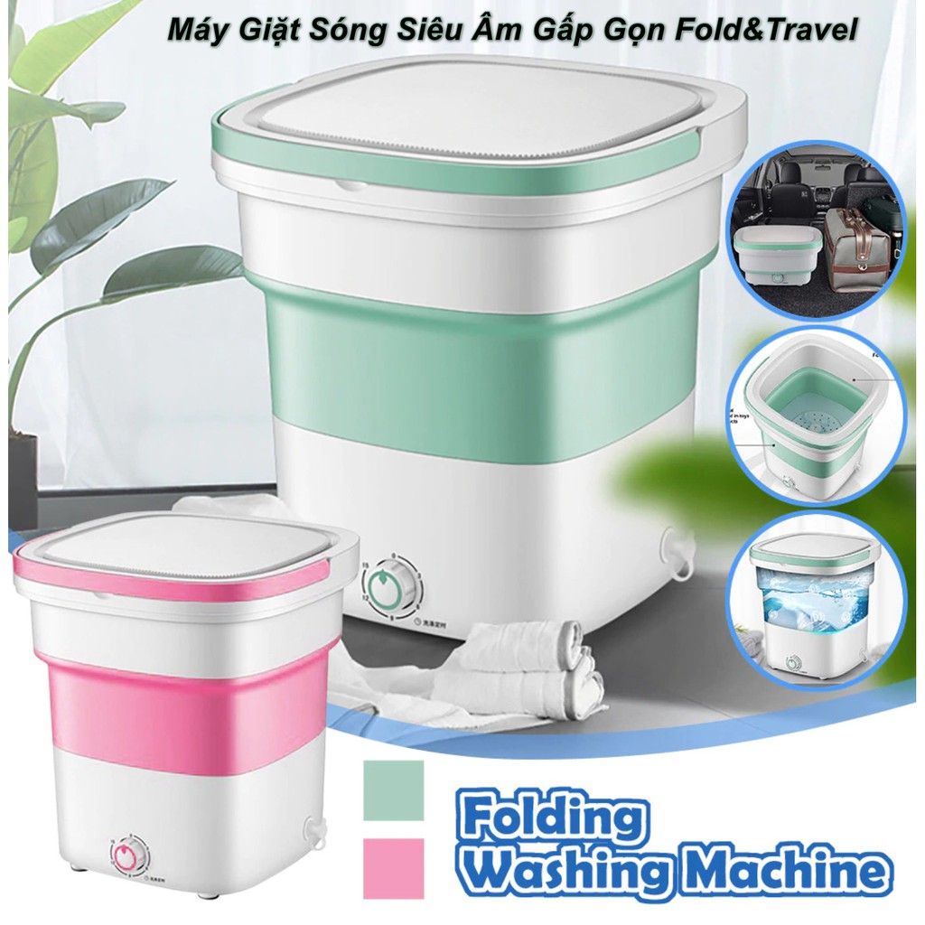 Máy Giặt Sóng Siêu Âm Gấp Gọn Fold&amp;Travel - Home and Garden