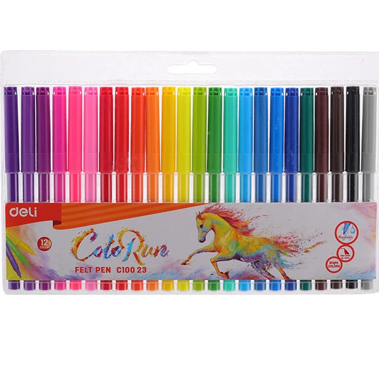 Bút lông màu, Dạ nước FELT PEN Deli COLORUN