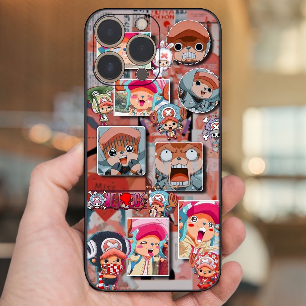 Ốp lưng iPhone 13 Pro dẻo đen cạnh vuông in hình Chopper One Piece Đảo Hải Tặc